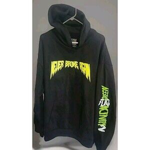 NEVER BROKE AGAIN Pullover Hoodie. Size XXL Black/Neon Green